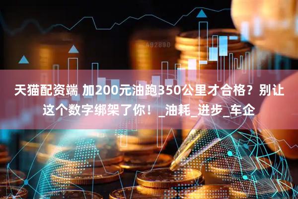 天猫配资端 加200元油跑350公里才合格？别让这个数字绑架了你！_油耗_进步_车企