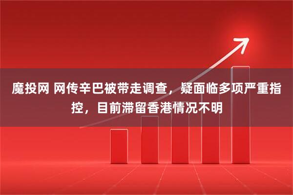 魔投网 网传辛巴被带走调查，疑面临多项严重指控，目前滞留香港情况不明