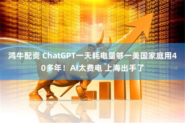 鸿牛配资 ChatGPT一天耗电量够一美国家庭用40多年！AI太费电 上海出手了